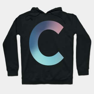 Gradient Letter C Initial Alphabet Hoodie